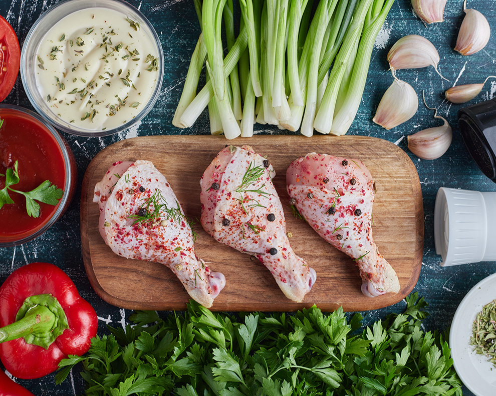 Marinades for raw chicken legs