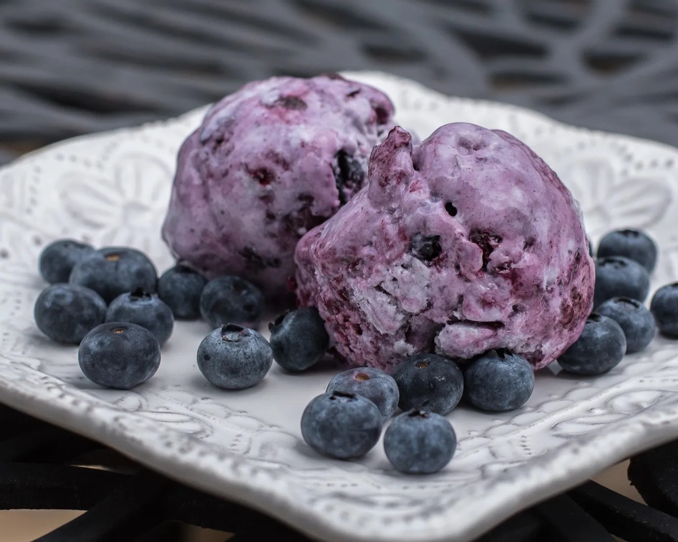 blueberries ice cream