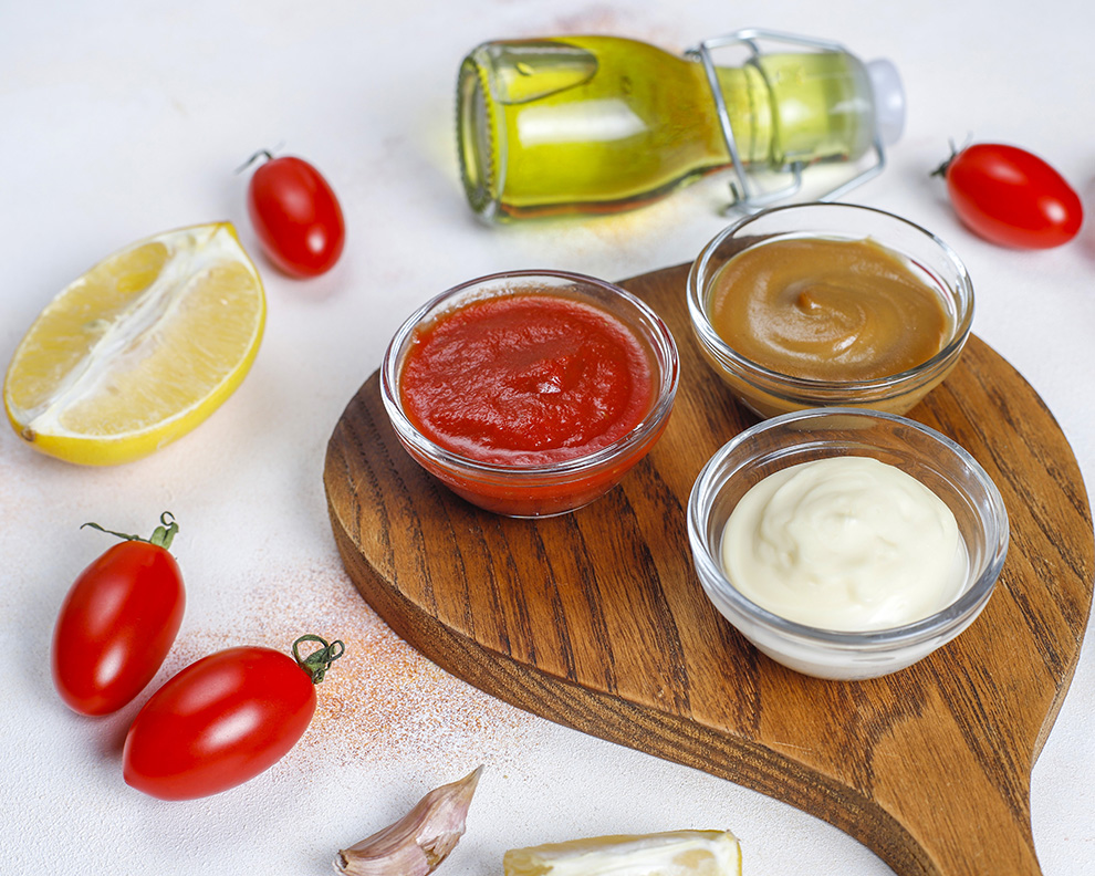 homemade-ketchup-mustard-mayonnaise-sauce